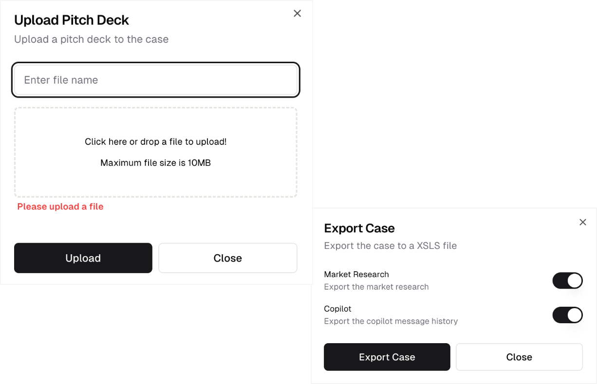 Knowledge base screenshot showing file upload interface